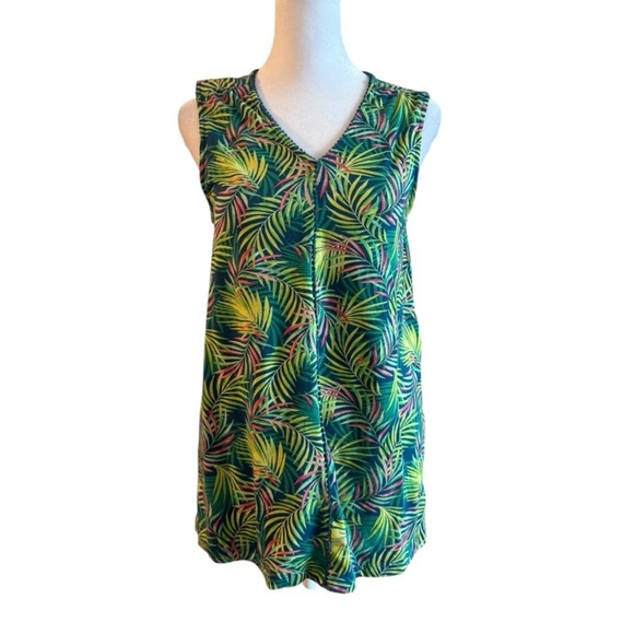 Lands’ End Tropical Print Tank Top Small Tall - Picture 6 of 6